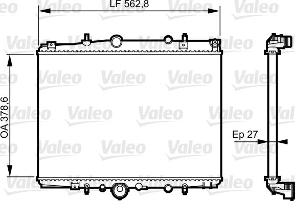 Valeo 732600 - Radiateur, refroidissement du moteur cwaw.fr