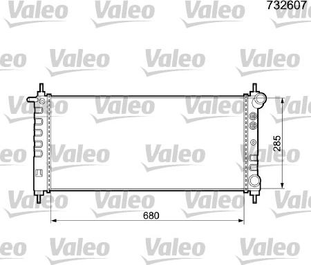 Valeo 732607 - Radiateur, refroidissement du moteur cwaw.fr