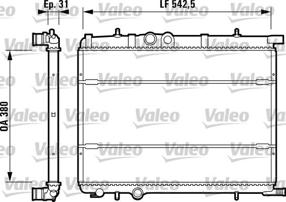 Valeo 732619 - Radiateur, refroidissement du moteur cwaw.fr