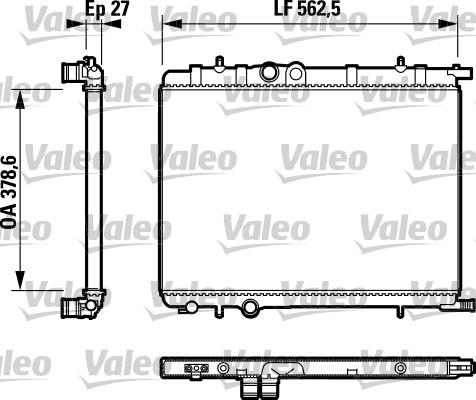 Valeo 732616 - Radiateur, refroidissement du moteur cwaw.fr