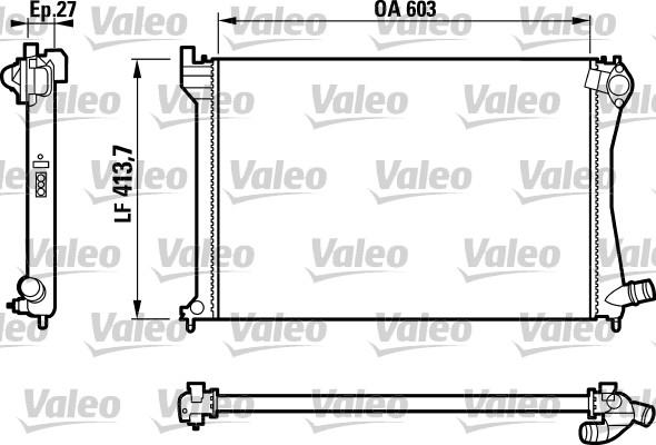 Valeo 732617 - Radiateur, refroidissement du moteur cwaw.fr