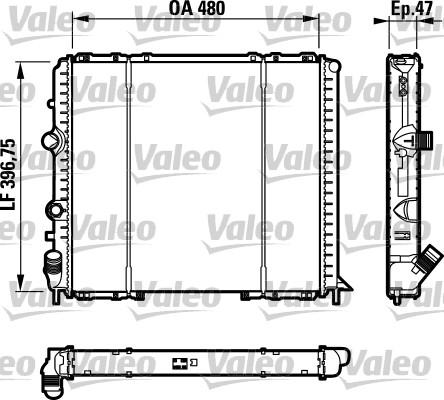 Valeo 732071 - Radiateur, refroidissement du moteur cwaw.fr