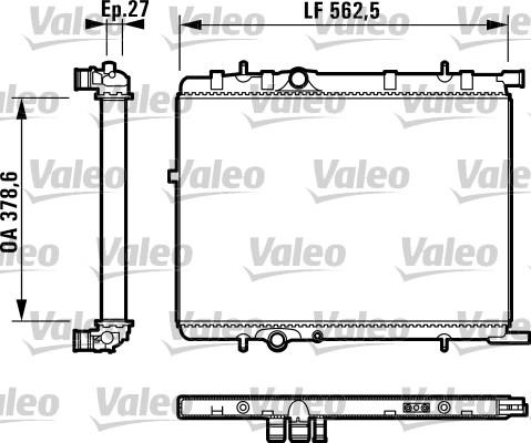 Valeo 732895 - Radiateur, refroidissement du moteur cwaw.fr