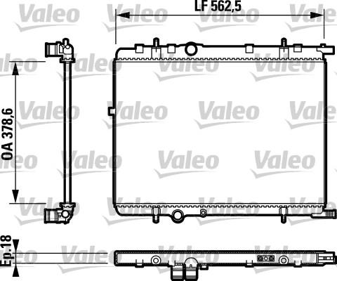 Valeo 732890 - Radiateur, refroidissement du moteur cwaw.fr