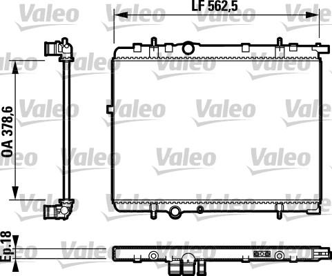 Valeo 732891 - Radiateur, refroidissement du moteur cwaw.fr