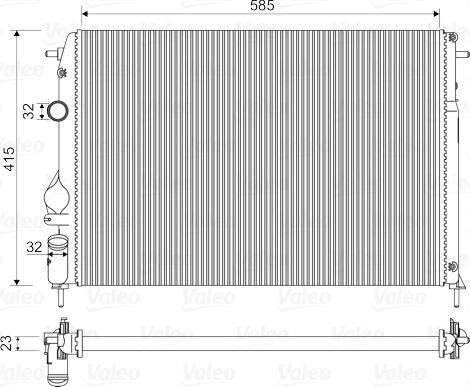 Valeo 732866 - Radiateur, refroidissement du moteur cwaw.fr