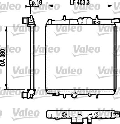 Valeo 732810 - Radiateur, refroidissement du moteur cwaw.fr