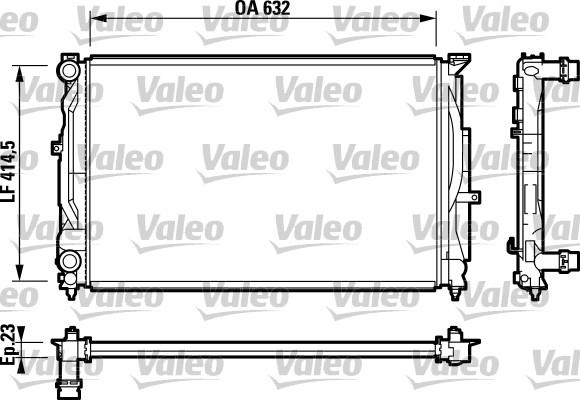 Valeo 732811 - Radiateur, refroidissement du moteur cwaw.fr