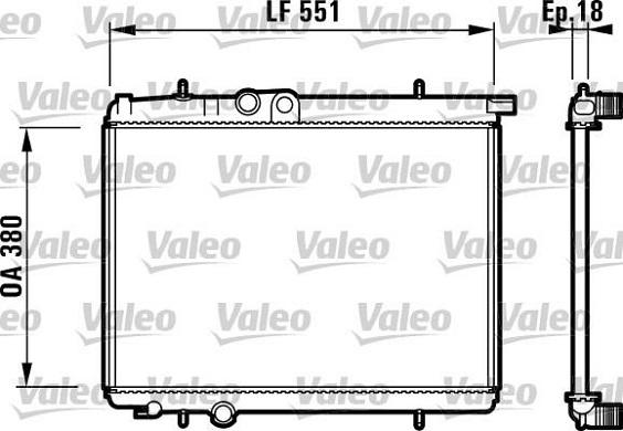 Valeo 732886 - Radiateur, refroidissement du moteur cwaw.fr