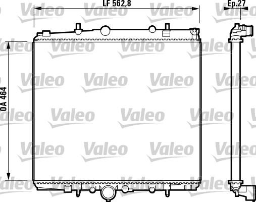 Valeo 732880 - Radiateur, refroidissement du moteur cwaw.fr