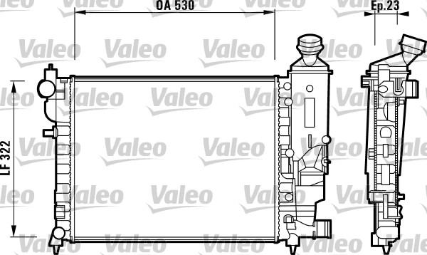 Valeo 732882 - Radiateur, refroidissement du moteur cwaw.fr