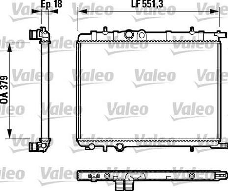 Valeo 732887 - Radiateur, refroidissement du moteur cwaw.fr