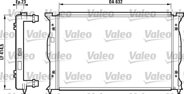 Valeo 732839 - Radiateur, refroidissement du moteur cwaw.fr