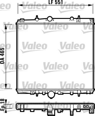 Valeo 732830 - Radiateur, refroidissement du moteur cwaw.fr