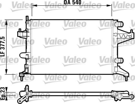 Valeo 732825 - Radiateur, refroidissement du moteur cwaw.fr