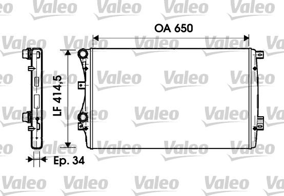 Valeo 732872 - Radiateur, refroidissement du moteur cwaw.fr