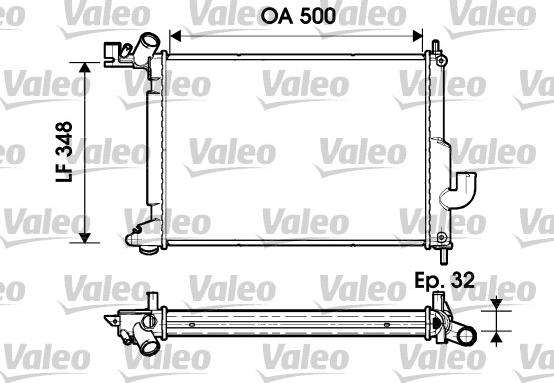 Valeo 732349 - Radiateur, refroidissement du moteur cwaw.fr