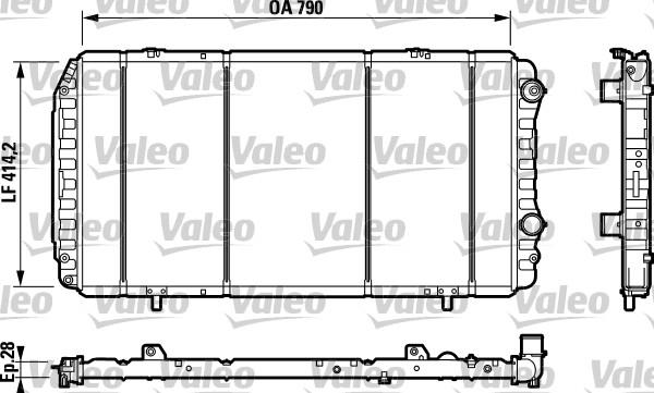 Valeo 732342 - Radiateur, refroidissement du moteur cwaw.fr