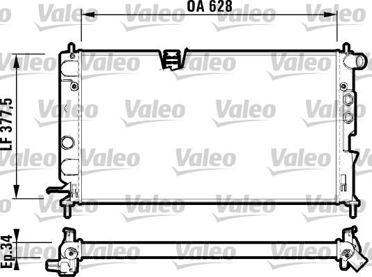 Valeo 732347 - Radiateur, refroidissement du moteur cwaw.fr