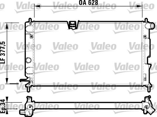 Valeo 732350 - Radiateur, refroidissement du moteur cwaw.fr