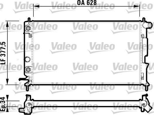 Valeo 732360 - Radiateur, refroidissement du moteur cwaw.fr