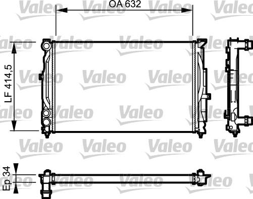 Valeo 732361 - Radiateur, refroidissement du moteur cwaw.fr