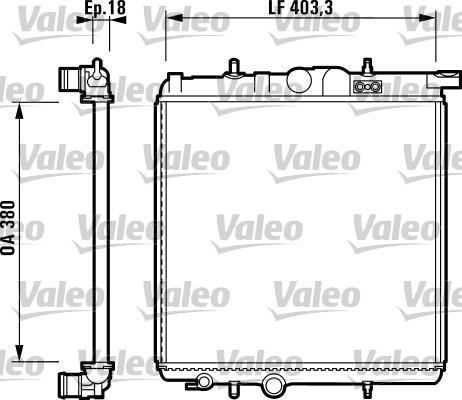 Valeo 732305 - Radiateur, refroidissement du moteur cwaw.fr