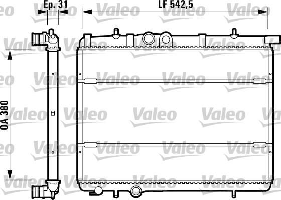 Valeo 732308 - Radiateur, refroidissement du moteur cwaw.fr