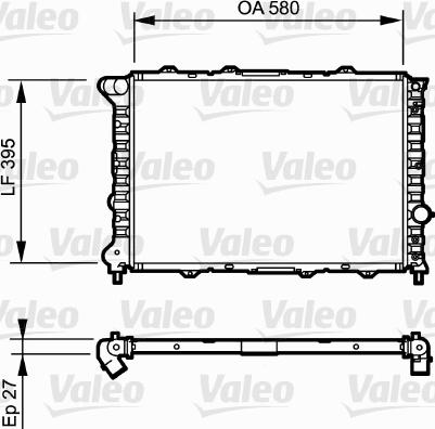 Valeo 732248 - Radiateur, refroidissement du moteur cwaw.fr