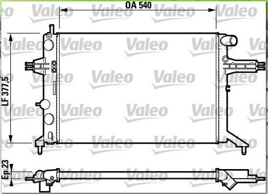 Valeo 732795 - Radiateur, refroidissement du moteur cwaw.fr