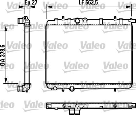 Valeo 732744 - Radiateur, refroidissement du moteur cwaw.fr