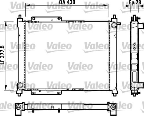 Valeo 732758 - Radiateur, refroidissement du moteur cwaw.fr