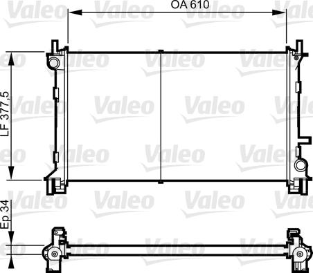 Valeo 732735 - Radiateur, refroidissement du moteur cwaw.fr