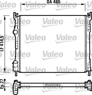 Valeo 732737 - Radiateur, refroidissement du moteur cwaw.fr