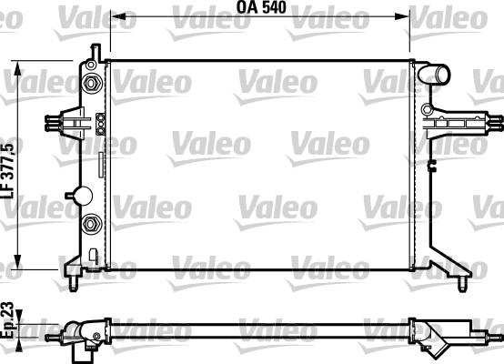 Valeo 732724 - Radiateur, refroidissement du moteur cwaw.fr