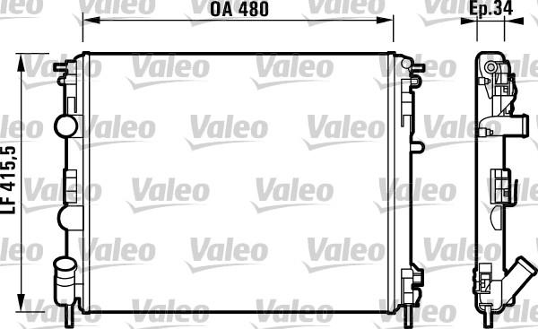 Valeo 732721 - Radiateur, refroidissement du moteur cwaw.fr