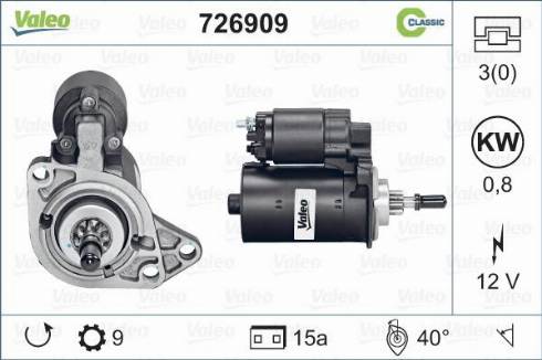 Valeo 726909 - Démarreur cwaw.fr