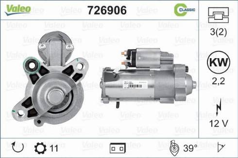 Valeo 726906 - Démarreur cwaw.fr