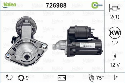 Valeo 726988 - Démarreur cwaw.fr