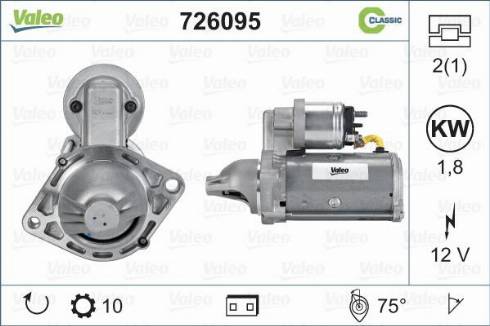 Valeo 726095 - Démarreur cwaw.fr