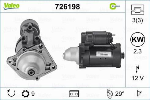 Valeo 726198 - Démarreur cwaw.fr