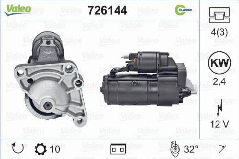 Valeo 726144 - Démarreur cwaw.fr