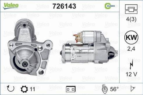 Valeo 726143 - Démarreur cwaw.fr