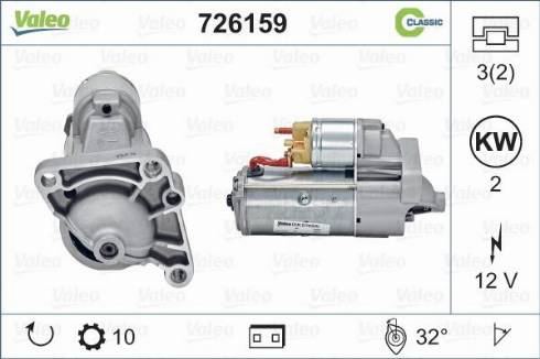 Valeo 726159 - Démarreur cwaw.fr