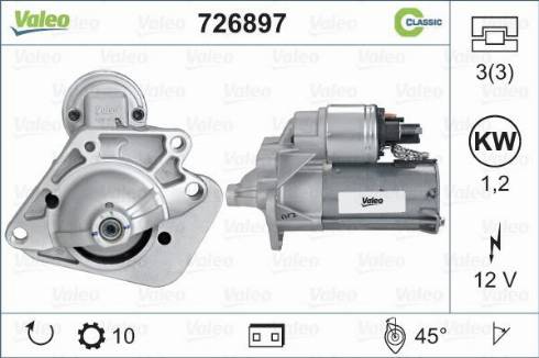 Valeo 726897 - Démarreur cwaw.fr