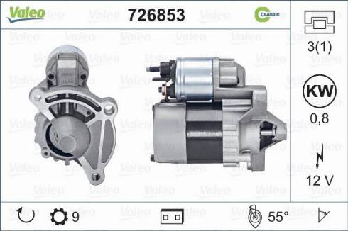 Valeo 726853 - Démarreur cwaw.fr