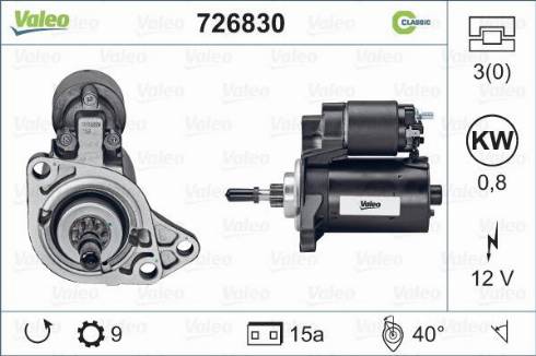 Valeo 726830 - Démarreur cwaw.fr