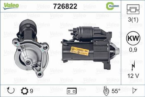 Valeo 726822 - Démarreur cwaw.fr