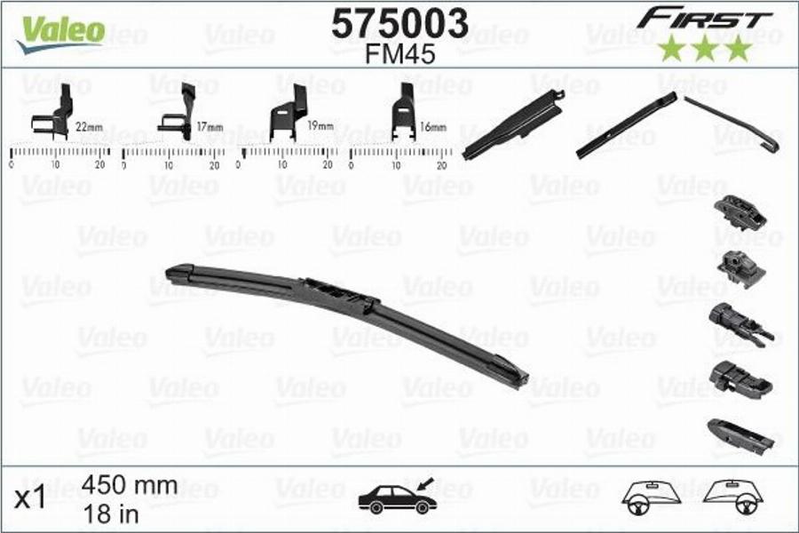 Valeo FM45 - Balai d'essuie-glace cwaw.fr