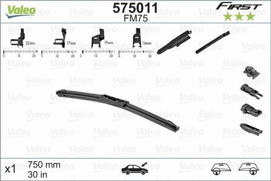 Valeo FM75 - Balai d'essuie-glace cwaw.fr